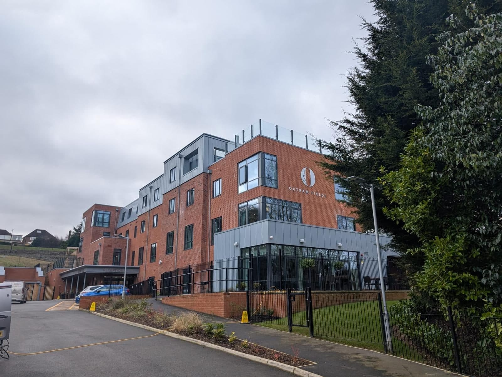 Apartment building kept clean on a commercial round in Southampton