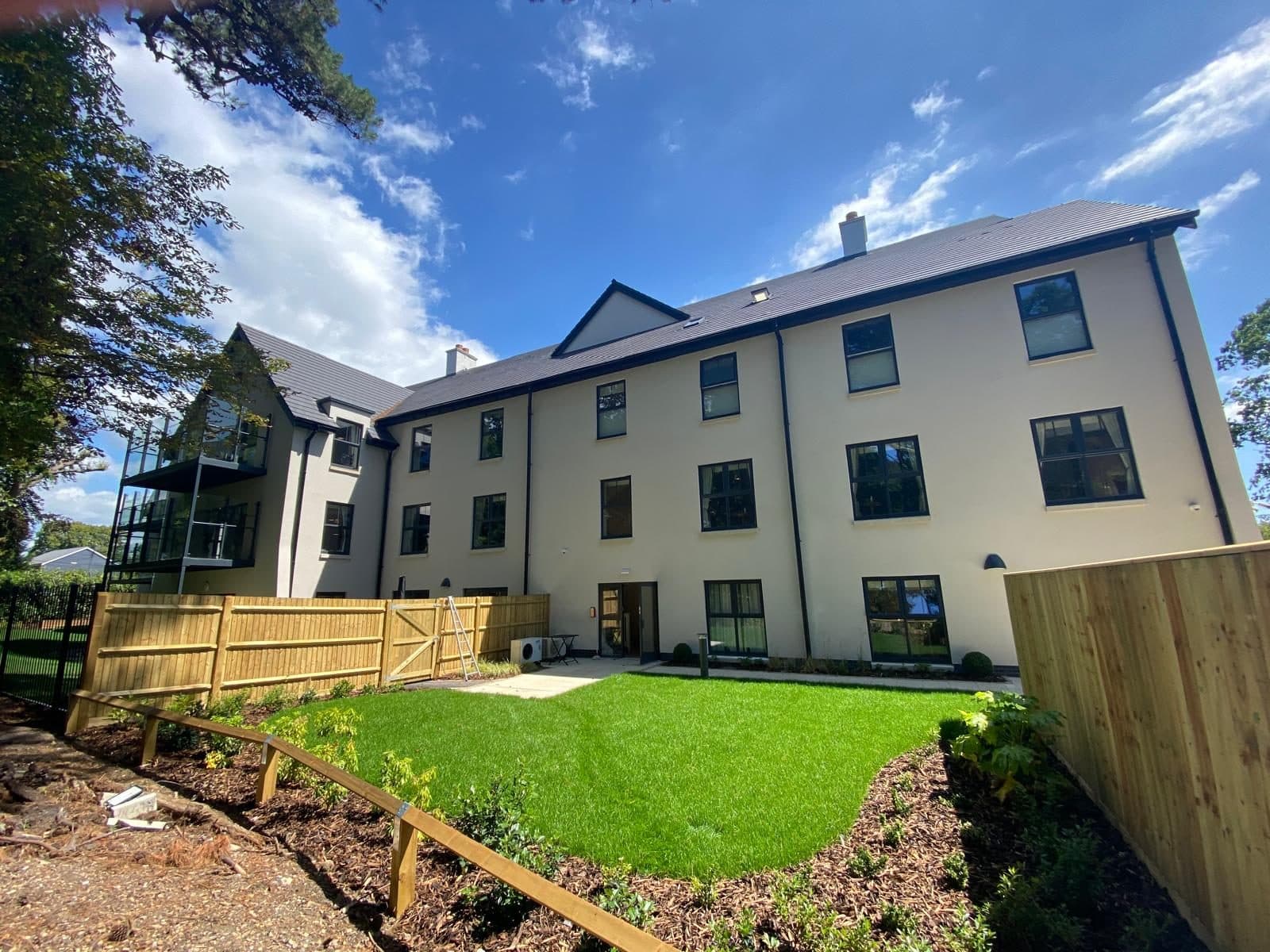 New-build apartment block after a builders clean